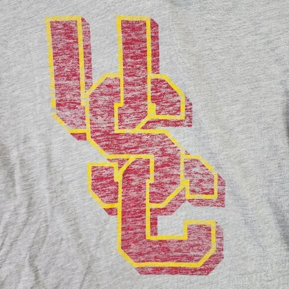 Unisex Kids Gray USC Shirt Short Sleeve Crew Neck Size L (10-12) - Picture 2 of 10